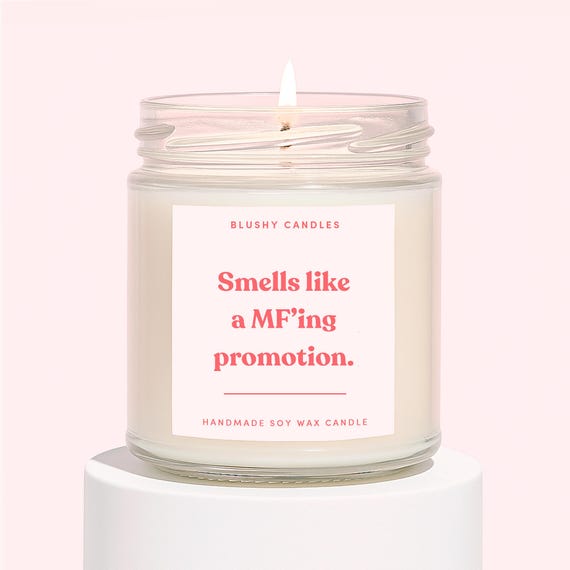 Promoted Candle | Gift For a Promotion | Coworker Promotion | Soy Wax Candle | Smells Like a MF'ing Promotion Candle