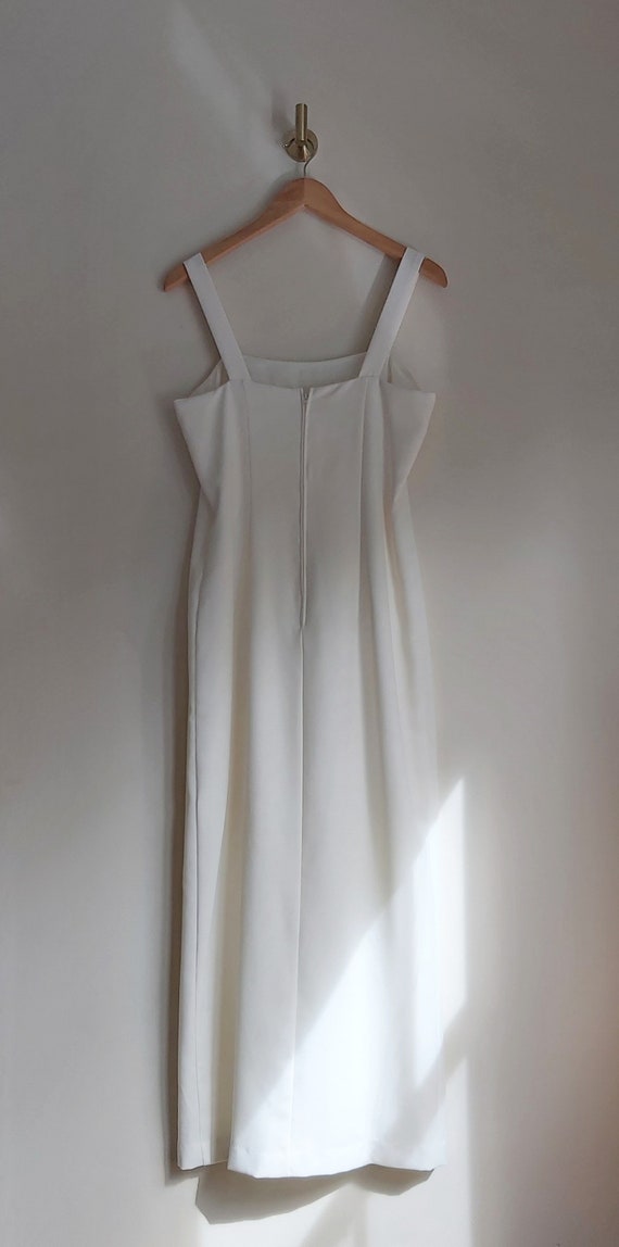 Vintage white dress | Column vintage dress | High… - image 4