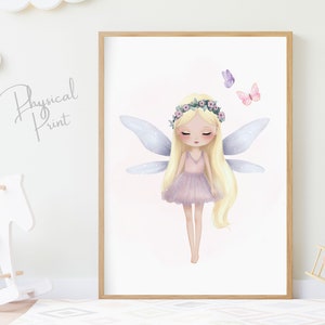 Fairy Garden Print, Kids Fairy Prints, Nursery Wall Art, Nursery Fairy Theme Decor, Girls Fairy Wall Art, Girls Room Fairy Decor