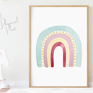 Watercolour Rainbow Print, Rainbow Baby, Children Bedroom Prints, Nursery Wall Art, After Every Storm Comes A Rainbow