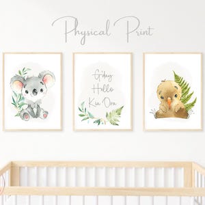 Set of 3 Koala and Kiwi Print, New Zealand Animals Prints, Australian Nursery Prints, Nursery Wall Art, Aussie Kids Prints, Kiwiana Kids Art
