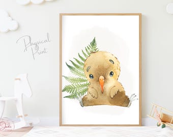 New Zealand Kiwi Print, Kiwi Nursery, New Zealand Animals Prints, Nursery Decor, Nursery Wall Art
