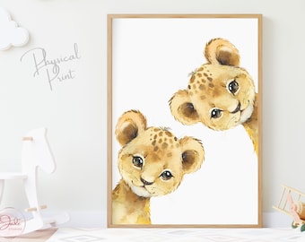 Safari Animal Prints, Nursery Wall Art, Nursery Safari Decor, Safari Nursery Prints, Jungle Animals, Lion Print