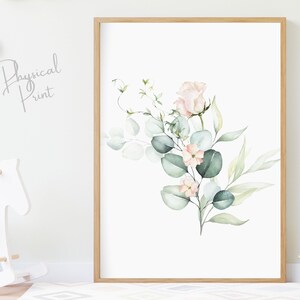 Nursery Floral Wall Art, Watercolour Pink Floral, Floral Decor, Kids Bedroom Wall Art, Nursery Prints, Baby Gifts