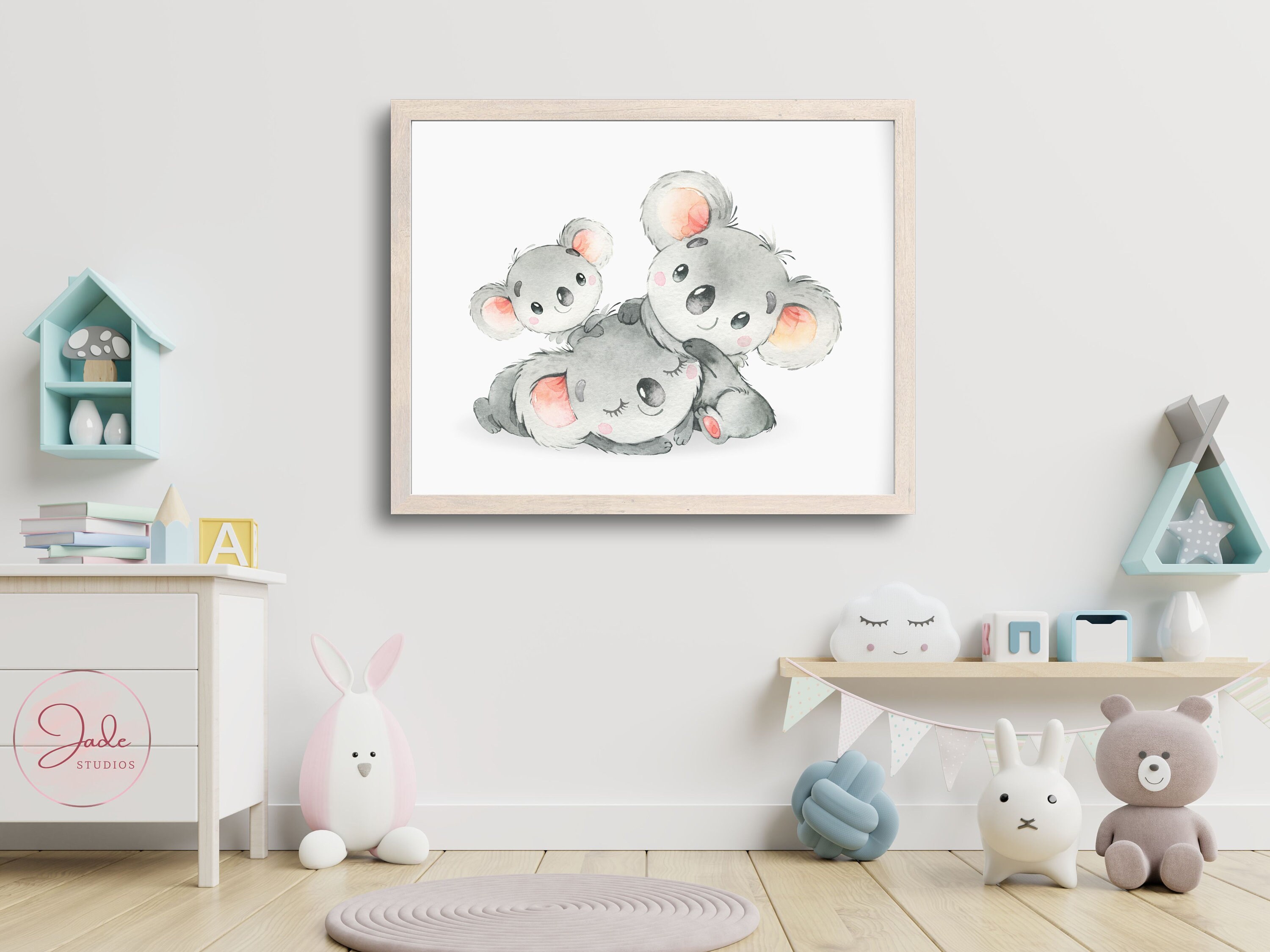 Koala Family Print, Nursery Family Prints, Australian Animals Prints ...