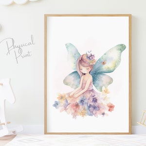 Fairy Garden Print, Kids Fairy Prints, Nursery Wall Art, Nursery Fairy Theme Decor, Girls Fairy Wall Art, Girls Room Fairy Decor