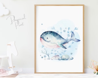 Onder de zee print, oceaanwezens poster, kinderkamer nautisch thema, genderneutraal kinderdagverblijf decor, babycadeaus, kinderkamer kunst aan de muur, oceaan decor
