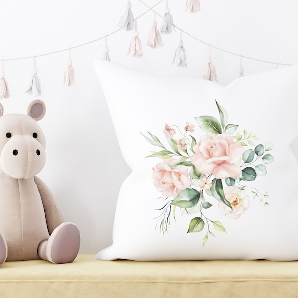 Pink Flower Pillow Etsy