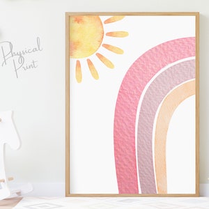 Watercolour Rainbow Print, Rainbow Baby, Children Bedroom Prints, Nursery Wall Art, After Every Storm Comes A Rainbow