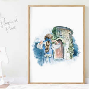 Beauty and the Beast Print, Belle Print, Teenage Wall Art, Teen Girl Decor, Princess Print, Nursery Wall Art, Girls Room Decor