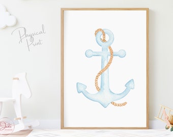 Nautical Anchor Print, Nursery Nautical Theme, Baby Boy Nursery Decor, Baby Gifts