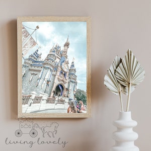 Pastel castle digital art print