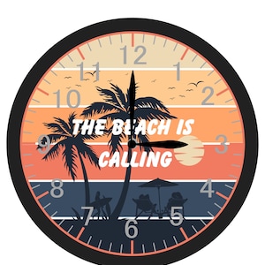 Personalized Beach Wall Clock - Surf