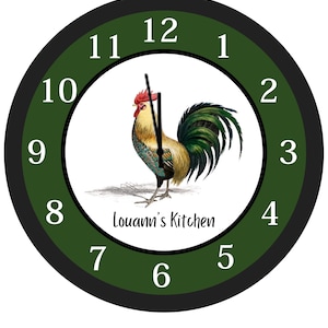 Personalized Rooster Wall Clock