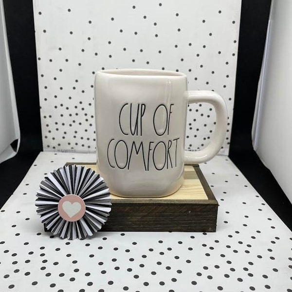 Cute Rae Dunn Mug. Cup of Comfort. Coffee Cup - Tray Decor