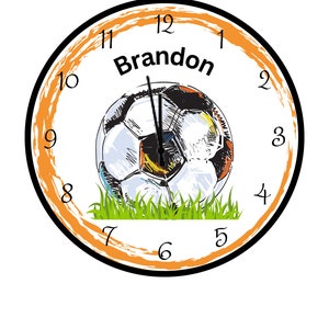 Personalized Soccer Ball Wall Clock - Sports