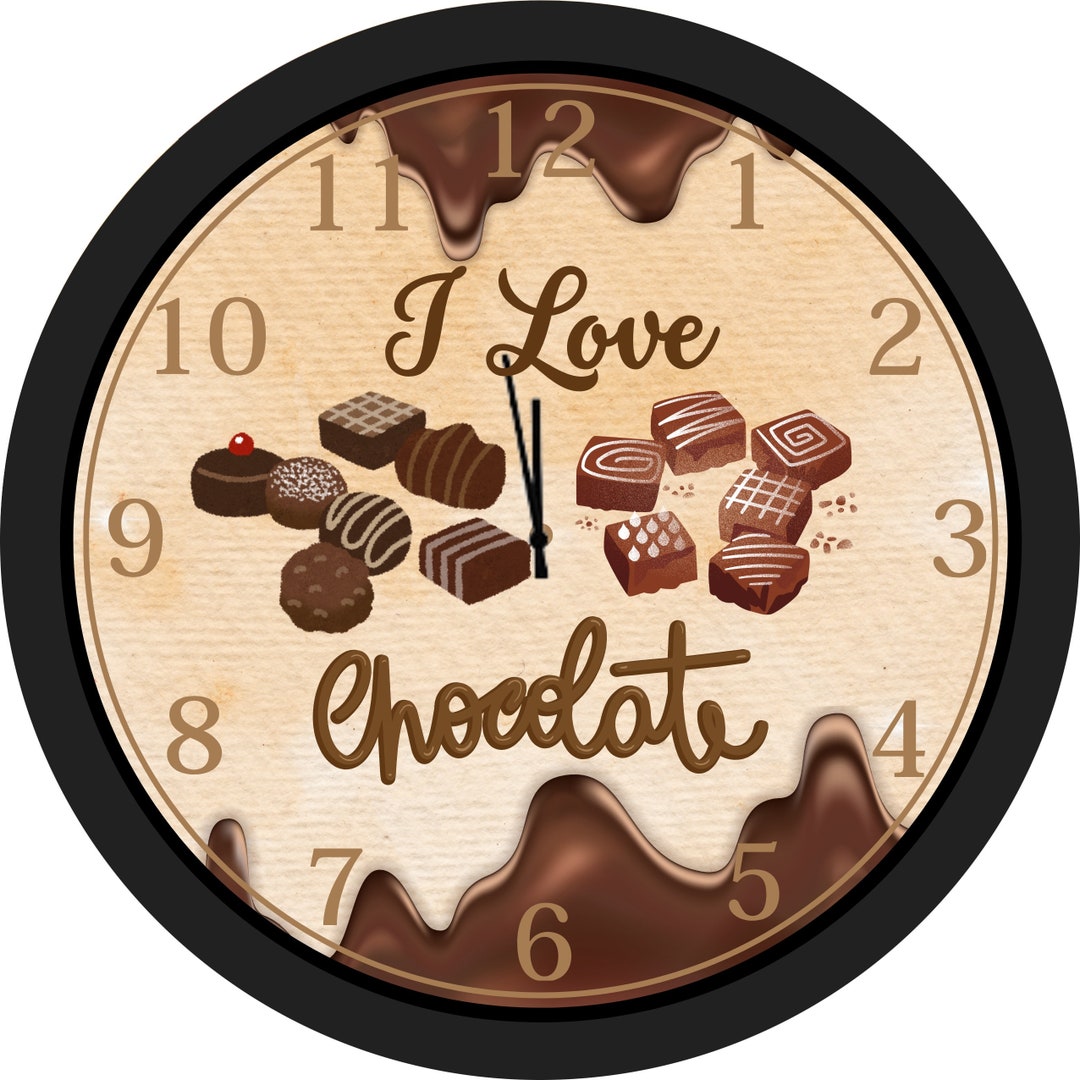 Personalized Chocolate Lover Wall Clock - Etsy