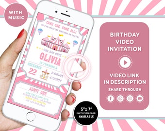 Carnival Birthday Invitation Carnival Invitation Circus Birthday Invitation Circus Invitation Carnival Ticket Video Invitation