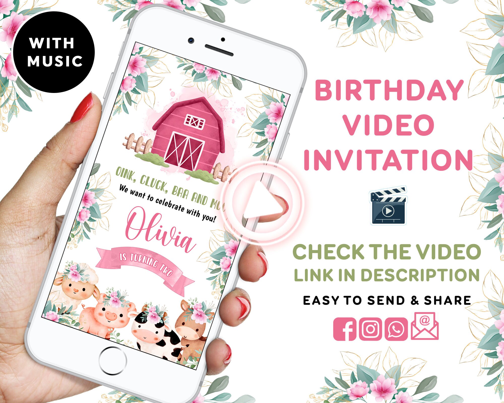Farm Birthday Invitation - Etsy