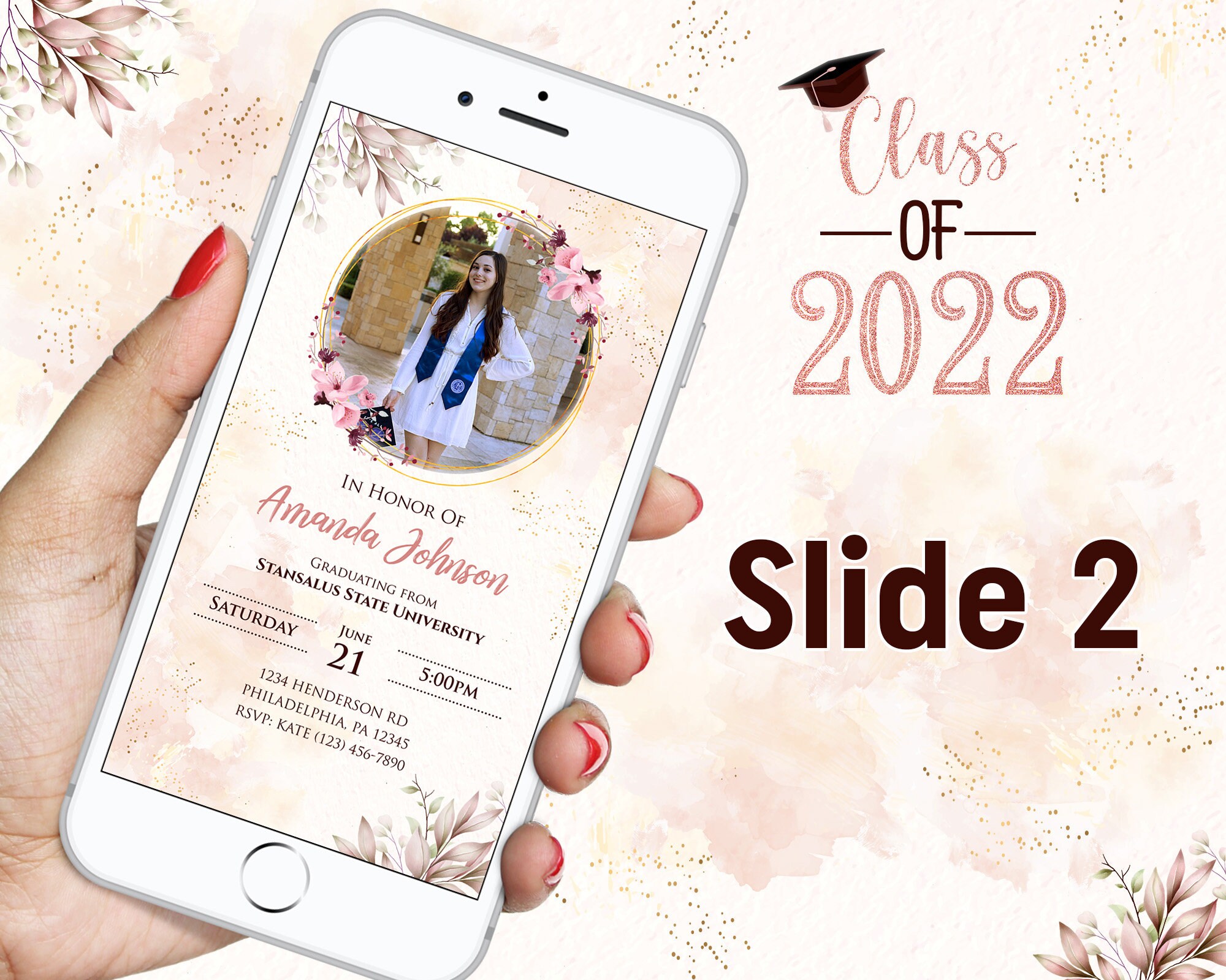 Class of 2022 Graduation Invitation 2022 Graduation Etsy