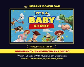 Toy Story Pregnancy Announcement Video | Baby Reveal | Instant Download