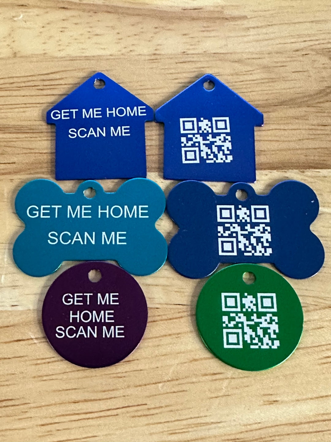 Pet Tag With Scannable QR Code to Get Your Pet Safely Back to You Etsy
