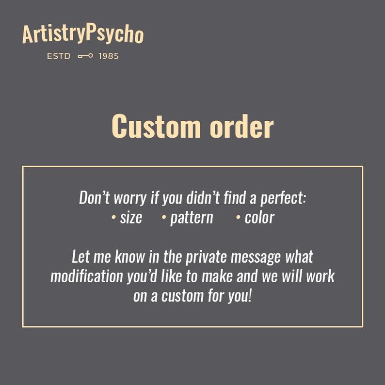 a black and white photo with the words custom order
