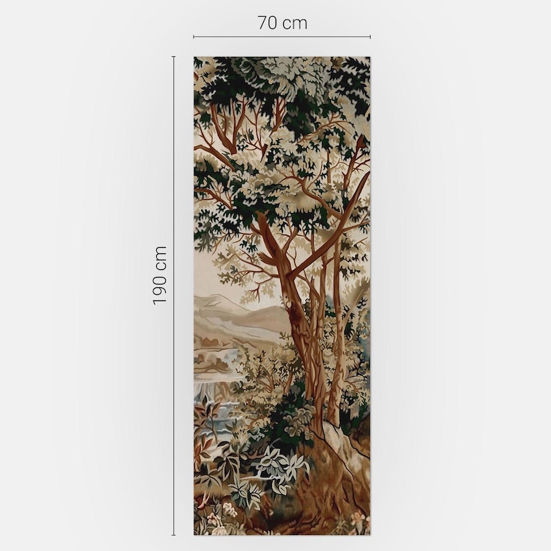 Vinilo adhesivo para nevera con paisaje natural y árboles, vinilo marrón, adhesivo removible, regalo de inauguración. imagen 7