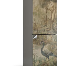 Autocollant Grand Format Pour Frigo – Motif Coucher De Soleil Oiseaux, 3 Tailles