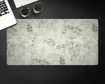 Tappetino da scrivania in vinile, tappetino da scrivania francese alle erbe, tappetino protettivo da scrivania, ornamento da ufficio, tappetino per laptop, stampa personalizzata, protezione da scrivania, colori vivaci