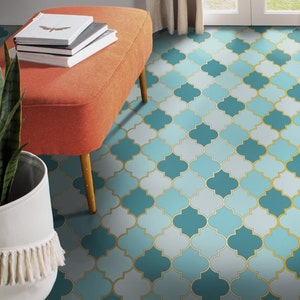 Artdeco Arabic Tiles Motif Floor Protector, Blue Linoleum In Roll, Gold Homecoming Proposal Ideas, Morrocan Aesthetic Room Decor, Comfort