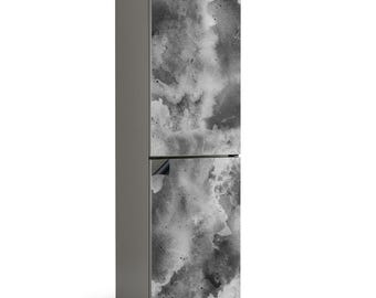 Abstract Stain Pattern Fridge Magnetic Decal, Gray Fun Fridge Magnet, Kitchen Makeover, Refrigerator Skin