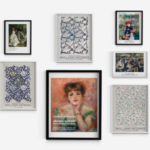 Sensitivity Of Ladies Ornamental Set Poster, Set of 7 Beige MDF Print, Orange Framed Print, Esthetic Home Decoration, Birthday Gift