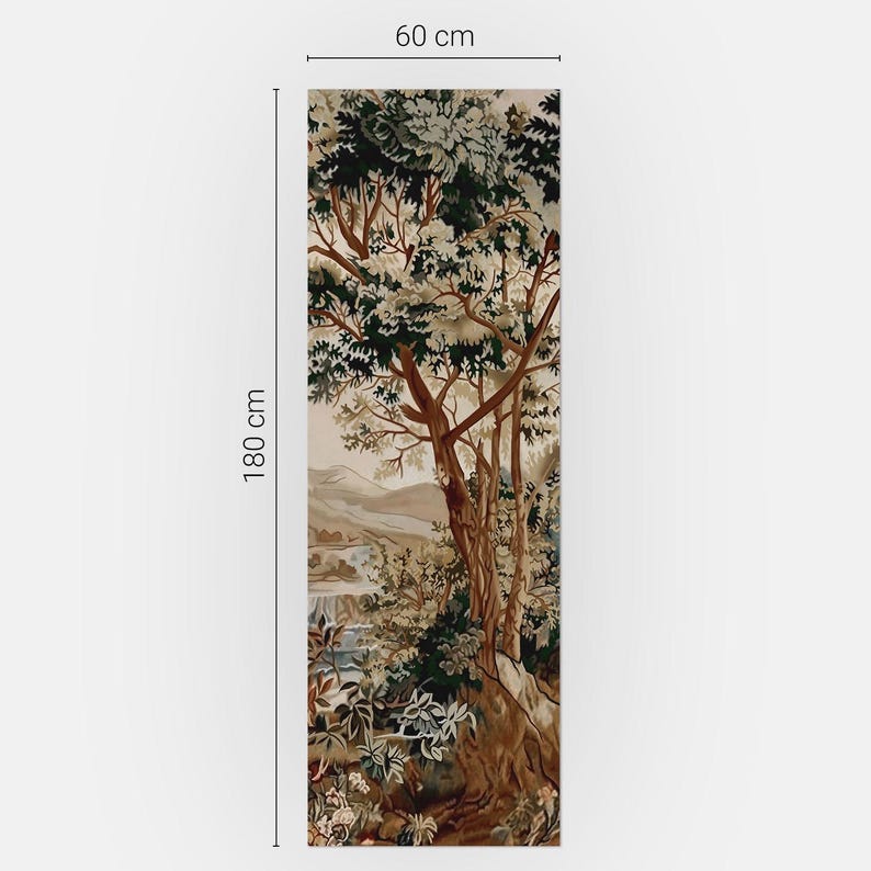 Vinilo adhesivo para nevera con paisaje natural y árboles, vinilo marrón, adhesivo removible, regalo de inauguración. imagen 4