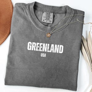 Chemise Comfort Colors® Greenland USA, T-shirt patriotique unisexe, T-shirt Groenland, T-shirt American Pride patriotique, T-shirt Map Lover