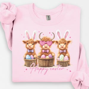 Easter Cow Sweatshirt, Heifer Easter Day Shirt, Funny Easter Shirt, Gift For Easter, Easter Animal Shirt, Cute Easter Shirt, Easter Kids Tee