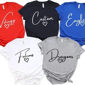 Custom Team Mascot Shirt: School Spirit Tee, Football Mom