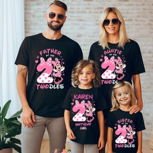 Personalized  Minnie Birthday Tee, Minnie Birthday Toddler Tee, Minnie Birthday Girl Shirt, Minnie Birthday Family Matching Shirt Family tee