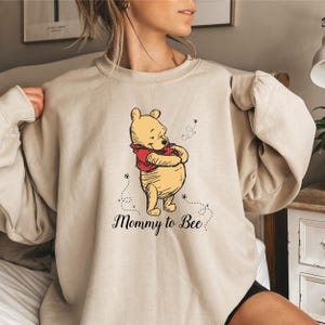 Winnie The Pooh Mommy to Bee Shirt,Mommy Daddy to Bee Shirt,Mommy To Bee Sweatshirt, Disney Pregnancy Sweatshirt, Pooh Bear Daddy to Bee Tee