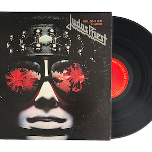 Judas Priest 1979 &quot;Hell Bent For Leather&quot; Vintage Vinyl Record LP - authentic 1979 US 1st Pressing in excellent condition