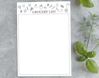 Grocery List Notepad