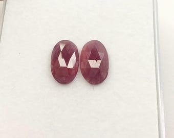 Cabochon di rubino naturale: pietra preziosa ovale rosa, 7,65 carati