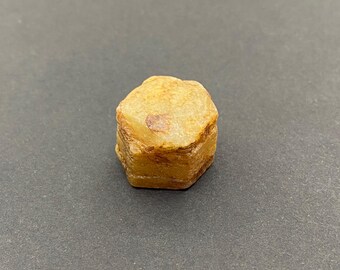 Natural Yellow Sapphire Raw Stone, Tanzania Corundum Crystal