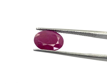 Rubis octogonal de 3,10 carats : Rubis rouge non traité pour la joaillerie
