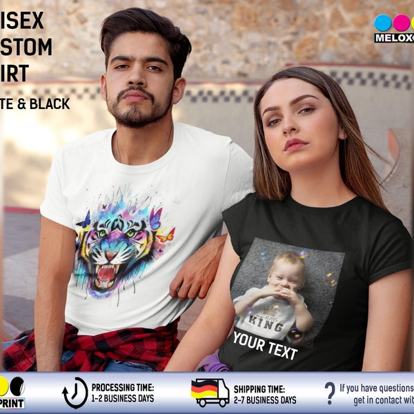Personalisierte: Unisex T-Shirt/ Hoodie/ Woman T-Shirt. Custom Print, Textildruck, DTG Druck, Farbdruck, Foliendruck