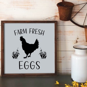 Farm Fresh Eggs SVG, Kitchen Decor Sign, SVG Files for Cricut, Farmhouse Printable, Family, Farmhouse Decor