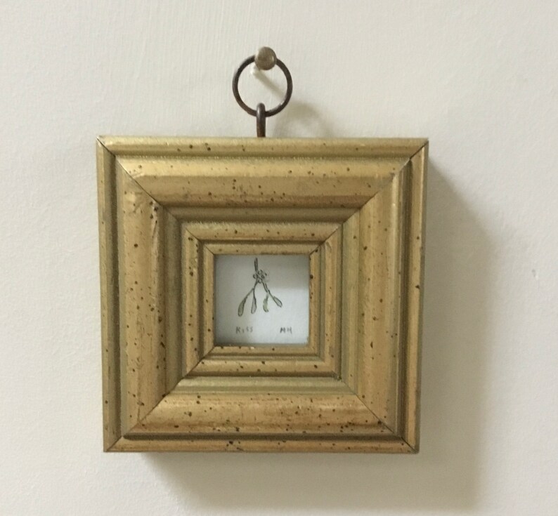 online discount hot sale Miniature mistletoe painting