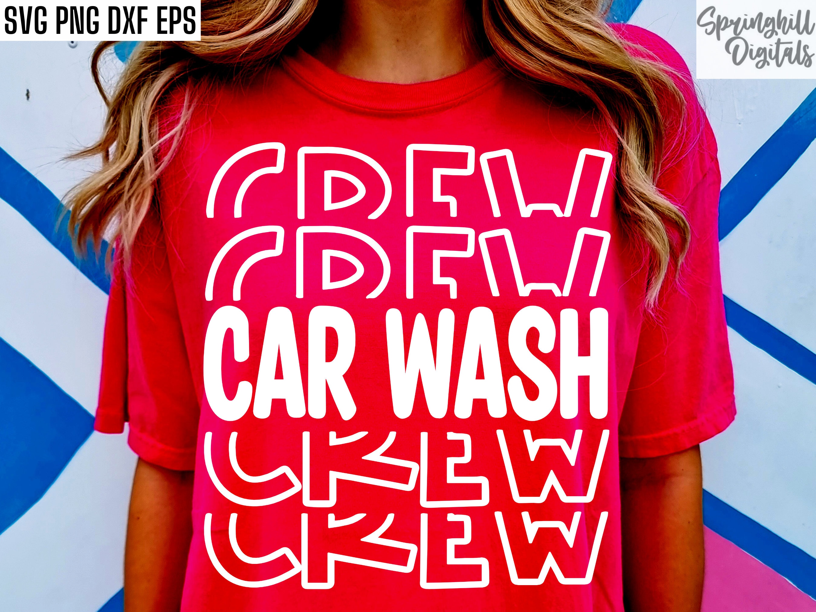 【Crazy Car Wash Crew】23SS★ CAR WASH CREW T-SHIRTS Car Wash Crew Svg, Car Wash Worker Png, Car Wash Fundraiser