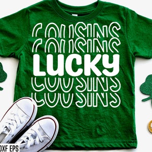 Lucky Cousins Svg | St Patrick's Day Pngs | Cousin Shirt Svgs | Designs de camisetas de primos combinando | Citações do St Patty's Day | Arquivos de corte irlandeses