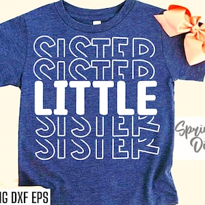 Svgs de hermana pequeña / Camiseta de hermana nueva / Archivos de corte de hermanos a juego / Camiseta de hermana pequeña / Diseños de camisetas de hermano y hermana / La más joven